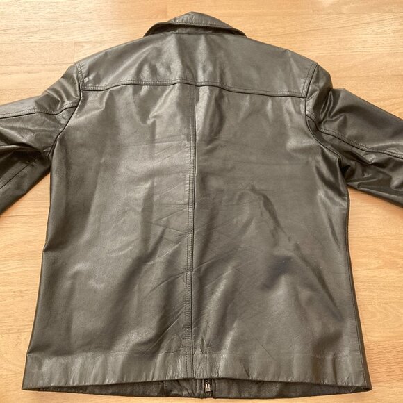 INC International Concepts Men's Genuine Leather Jacket, Medium, Black - Picture 6 of 12